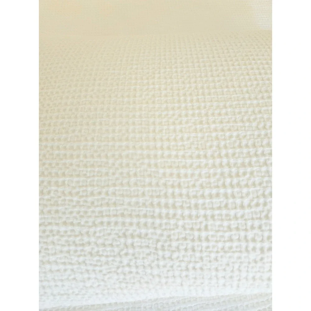 Queen White Waffle Weave Duvet Cover + Ikea Insert and Sham Set Threshold
